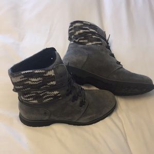 The North Face suede boots